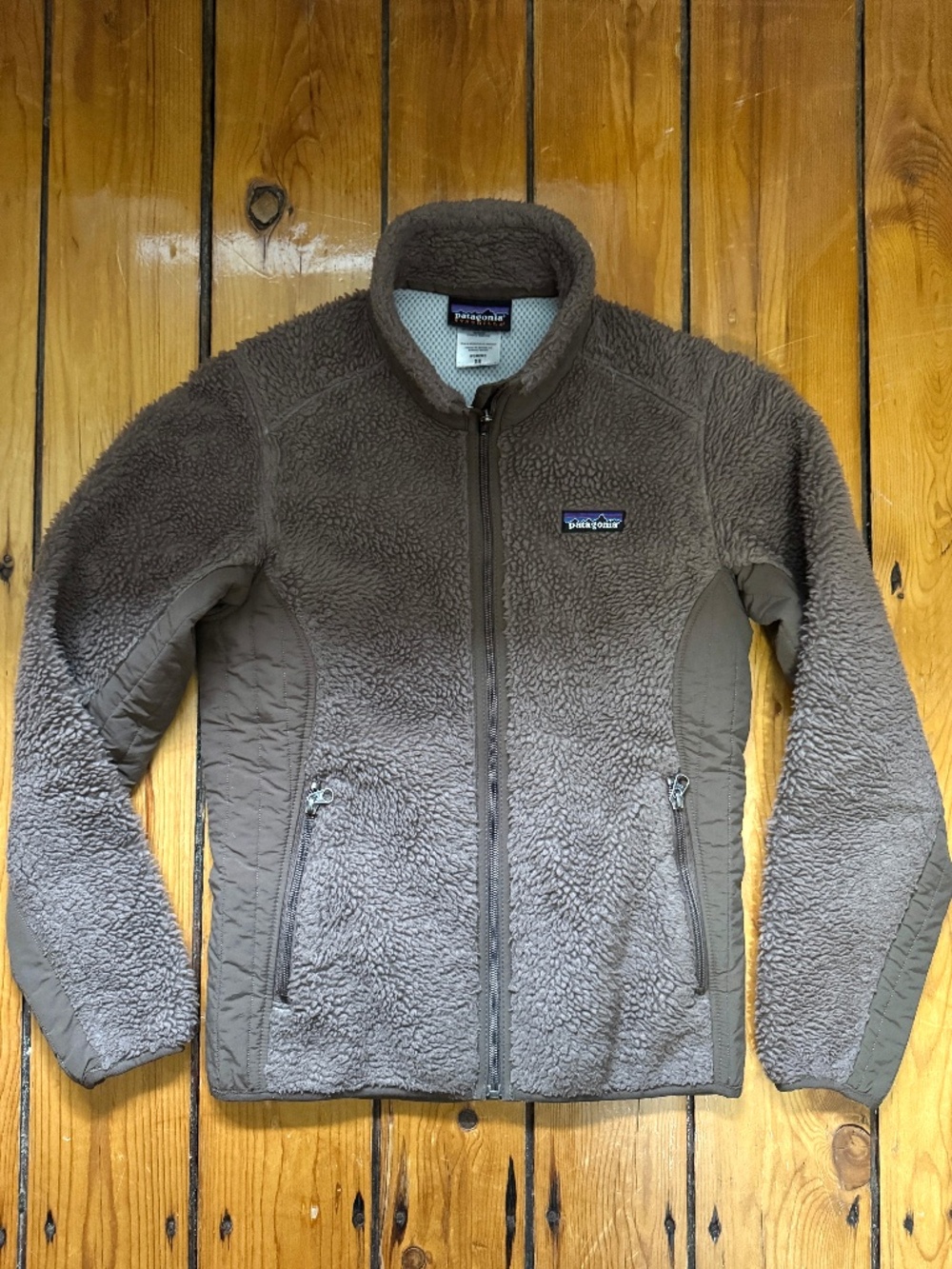 Patagonia Retro-X Deep Pile Sherpa Fleece Brown Full Zip Jacket Women's XS